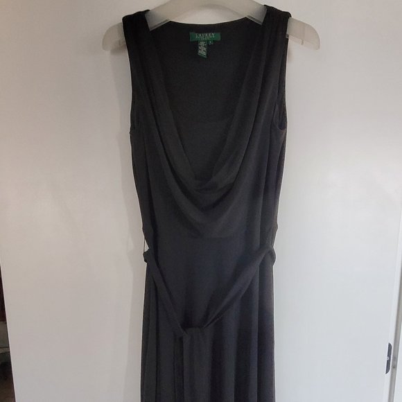 Ralph Lauren black slinky dress - Picture 1 of 5